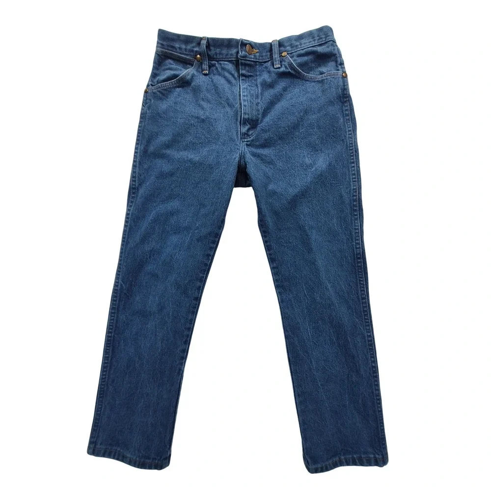 Wrangler 13MWZ Cowboy Cut Original Fit Jeans Men's 34x30 Western Denim Blue